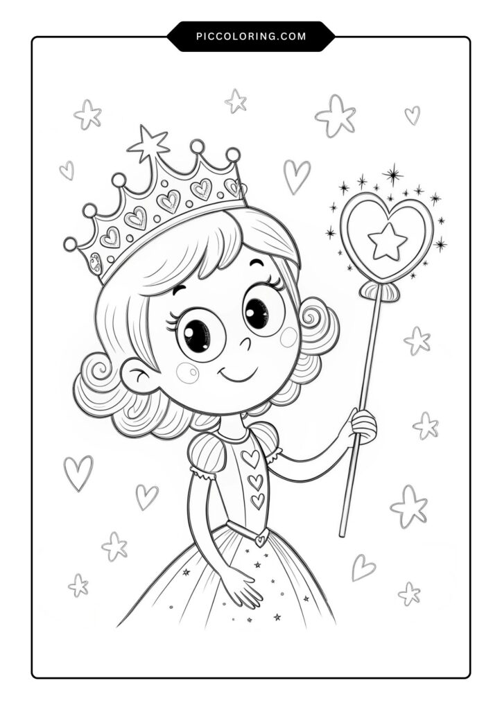 A smiling princess wearing a tiara 