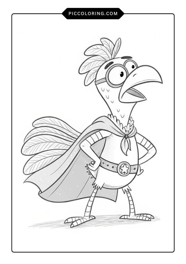 Superhero turkey with a cape 