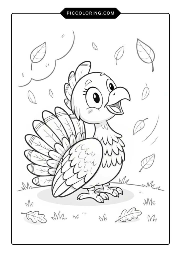 Turkey sitting with folded wings