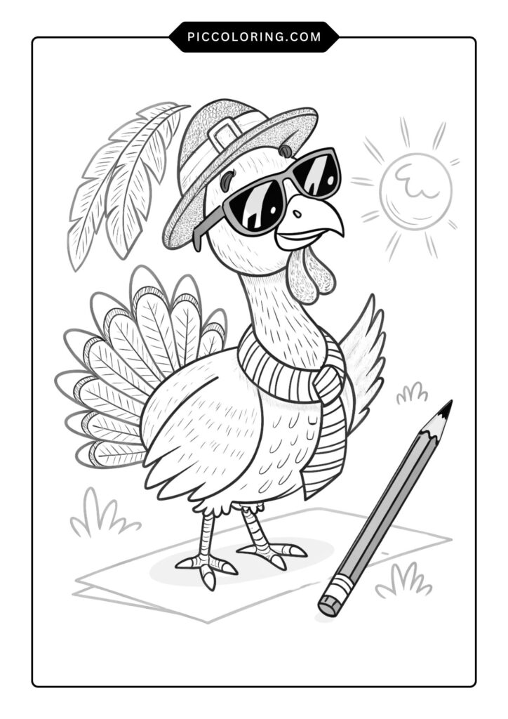Turkey wearing sunglasses 