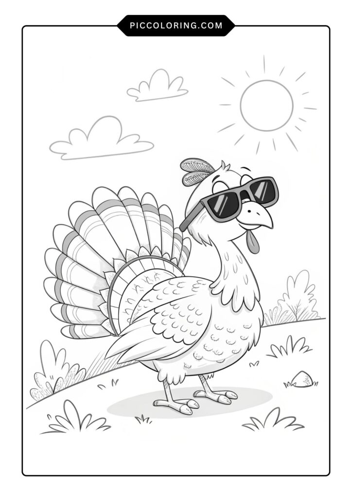 Turkey wearing sunglasses 
