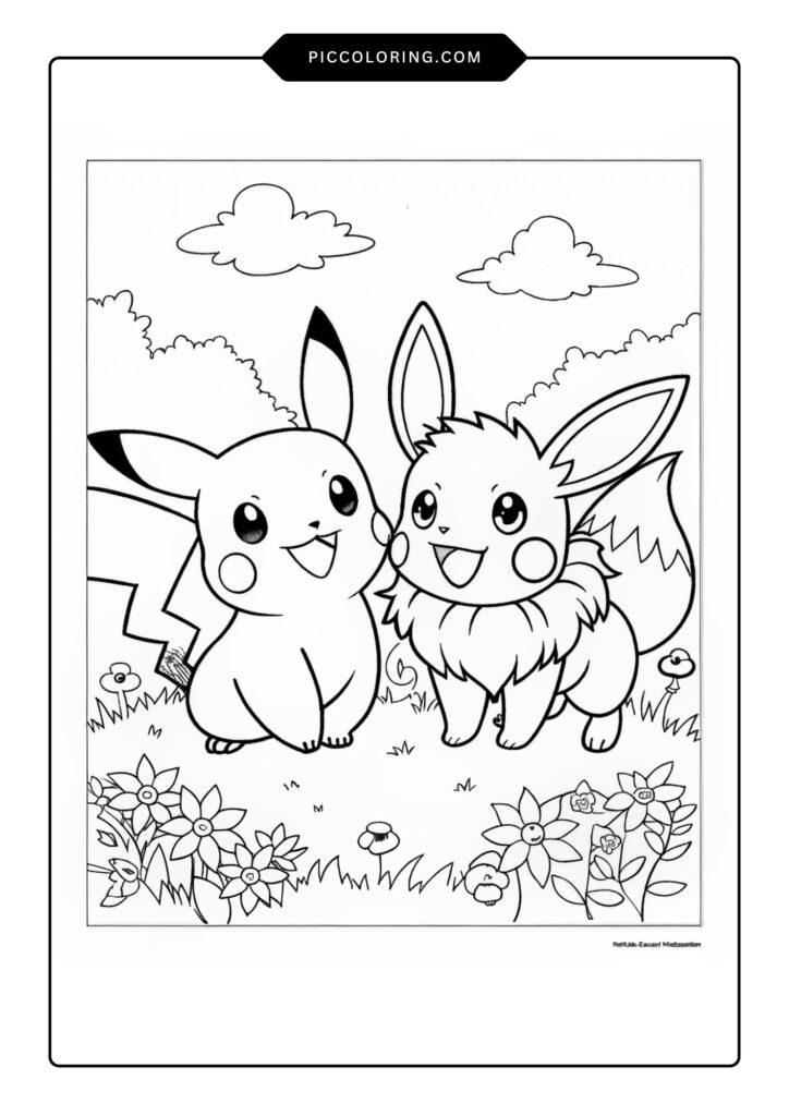 Pikachu And Eevee Scene