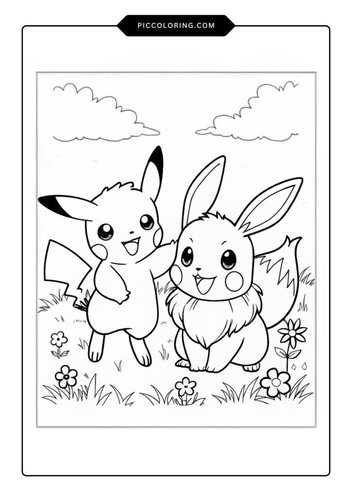 Pikachu And Eevee Scene